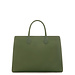Isabel Bernard Honoré Nadine green calfskin leather handbag with 16.4 inch laptop compartment