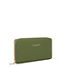 Isabel Bernard Honoré Léa green calfskin leather zipper wallet