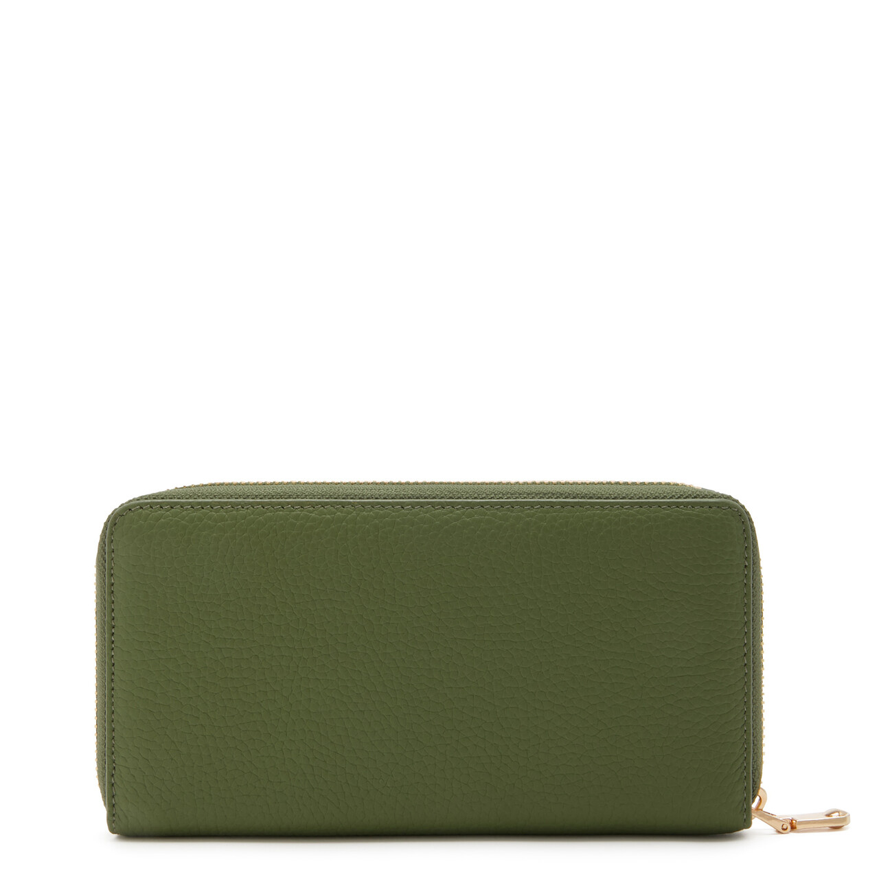 Isabel Bernard Honoré Léa green calfskin leather zipper wallet
