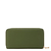 Isabel Bernard Honoré Léa green calfskin leather zipper wallet