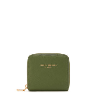 Isabel Bernard Honoré Jules green calfskin leather zipper wallet