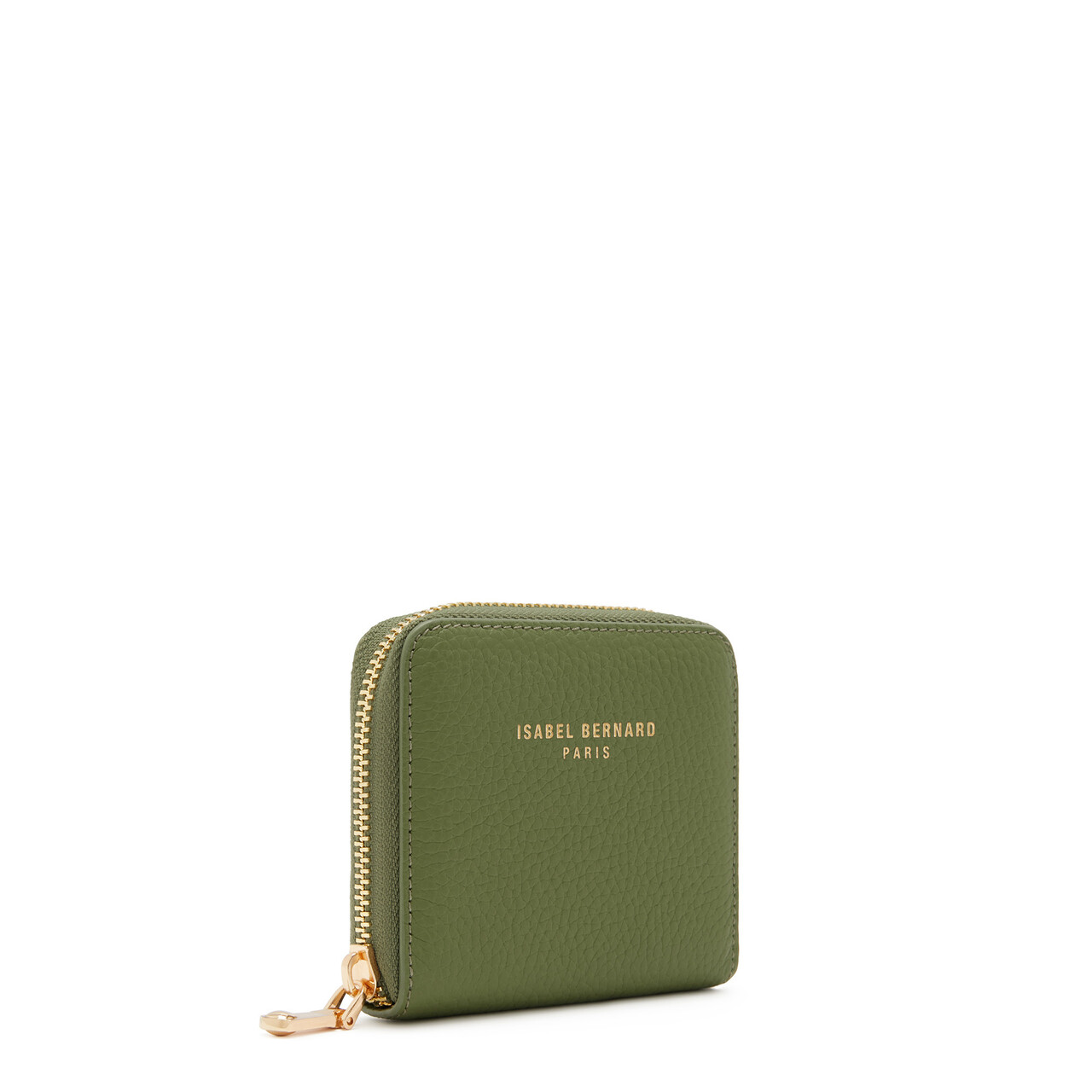 Isabel Bernard Honoré Jules green calfskin leather zipper wallet