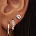 Isabel Bernard Saint Germain Juliette 14 karat white gold ear studs with zirconia stone