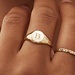 Isabel Bernard Le Marais Lauren anel sinete inicial de ouro de 14 quilates com letra (60)