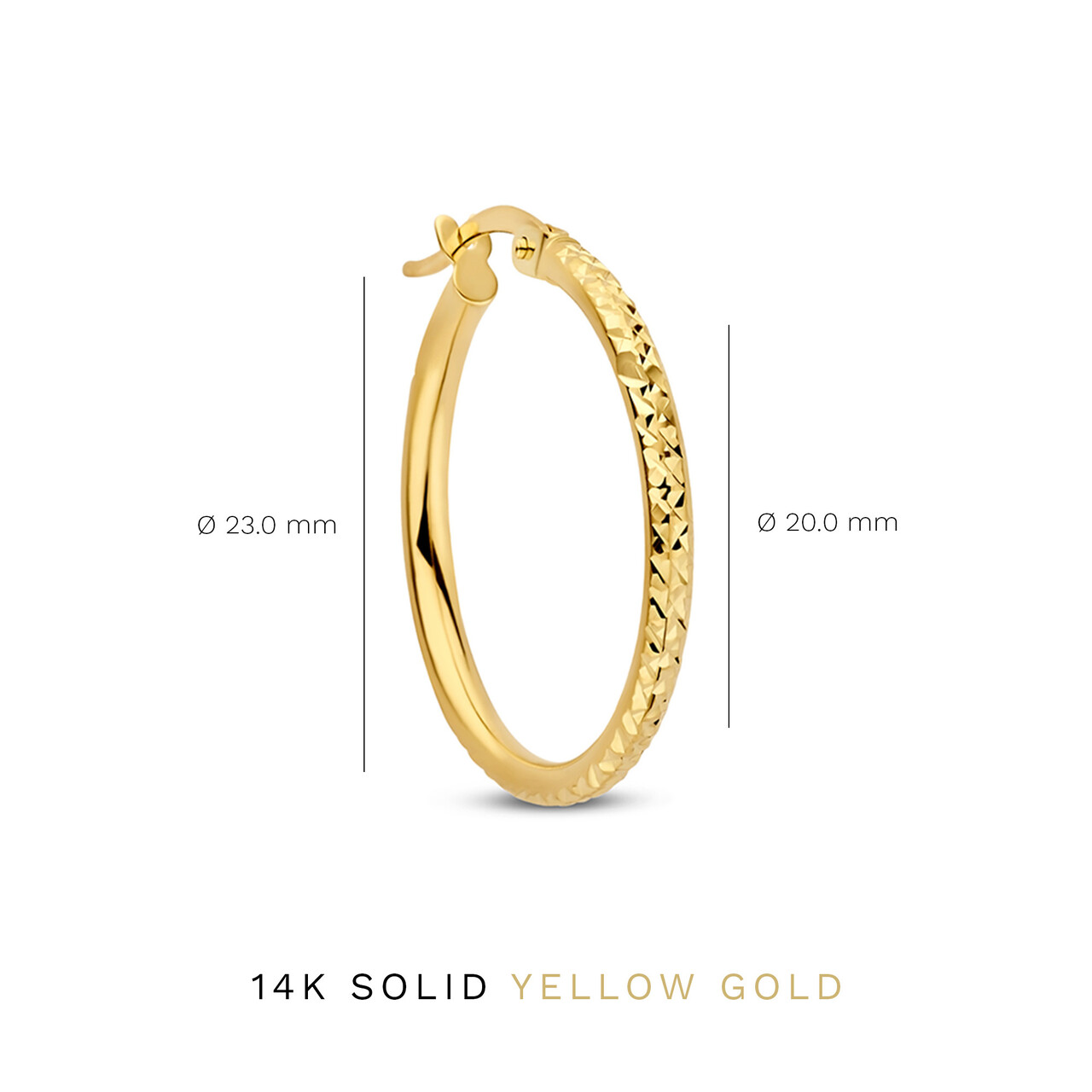 Isabel Bernard Rivoli Laura 14 karat gold hoop earrings with diamond cut