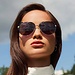 Isabel Bernard La Villette Roxanne goudkleurige aviator zonnebril met zwarte glazen
