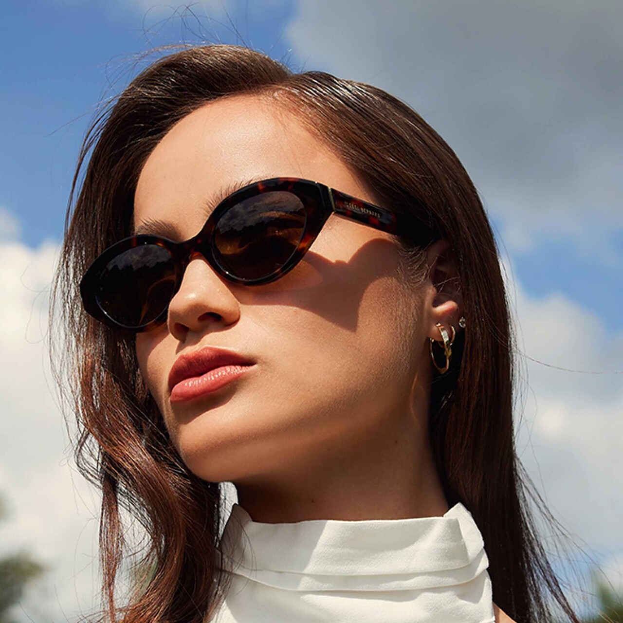 Isabel Bernard La Villette Rosaire brown tortoise oval sunglasses with brown lenses