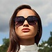 Isabel Bernard La Villette Rene occhiali da sole quadrati neri con lenti nere sfumate