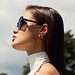 Isabel Bernard La Villette Rene svarta fyrkantiga solglasögon med svarta linser gradient
