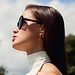 Isabel Bernard La Villette Renate black square sunglasses with black lenses gradient