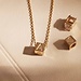 Isabel Bernard Le Marais Felie 14 karat gold cube initial charm with letter