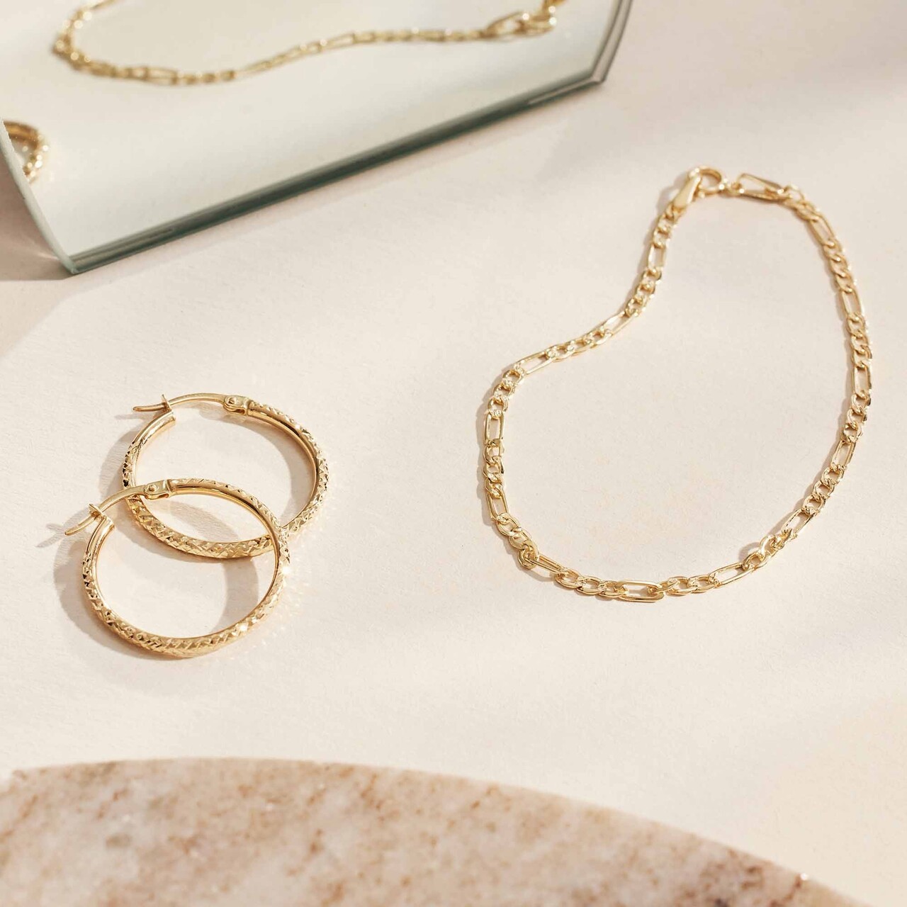 Isabel Bernard Rivoli Laura 14 karat gold hoop earrings with diamond cut