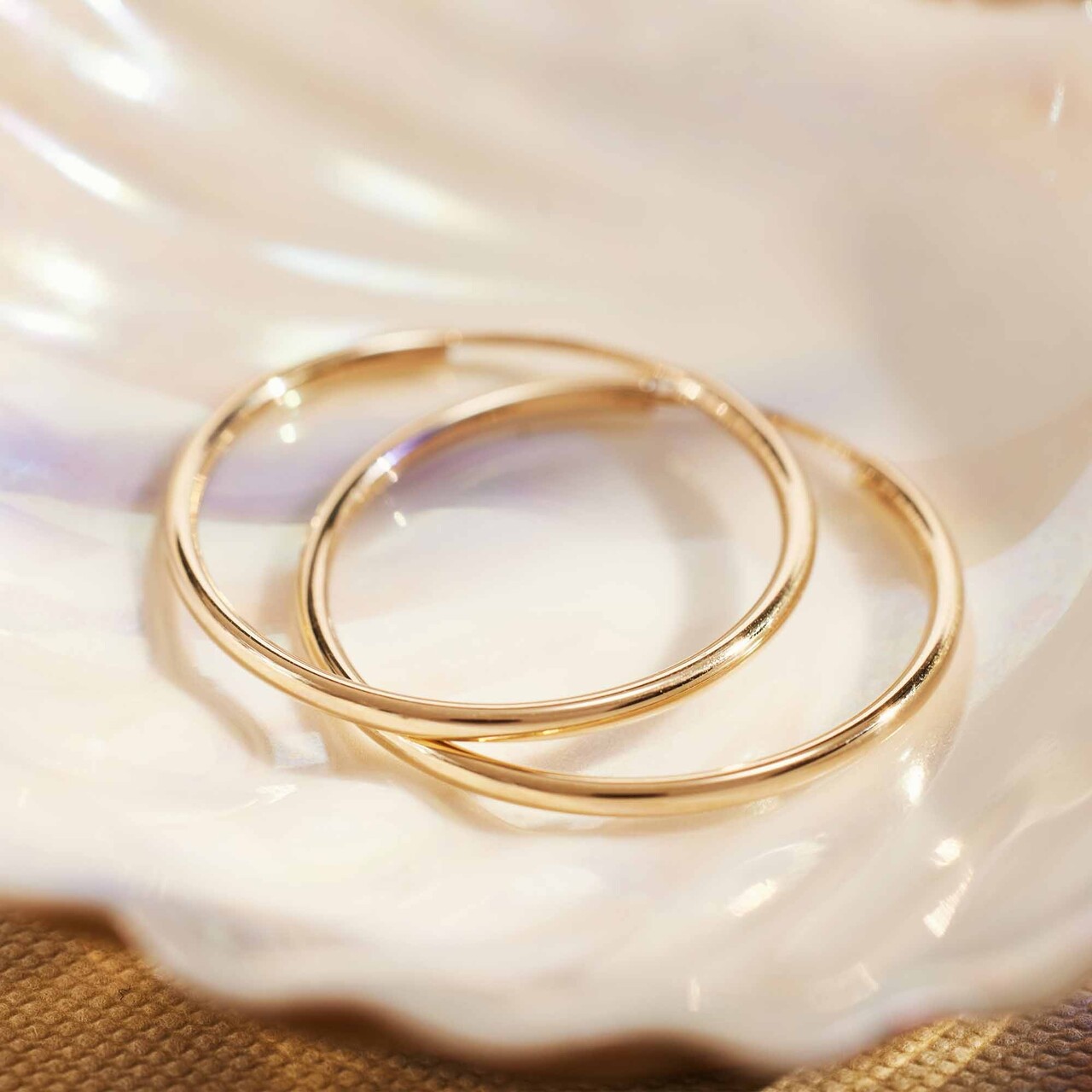 Isabel Bernard Le Marais Cerise 14 karat gold hoop earrings 22 mm