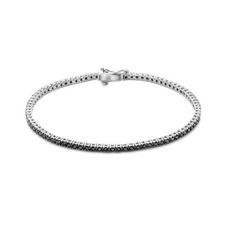 Isabel Bernard De la Paix Cecile 14 karat hvidguld tennisarmbånd | sort diamant 2.03 ct