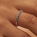Isabel Bernard De la Paix Cecile anello in oro bianco 14 carati con diamante nero 0.19 carati
