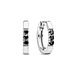 Isabel Bernard De la Paix Cecile 14 karat white gold hoop earrings with black diamond 0.15 carat