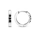 Isabel Bernard De la Paix Cecile 14 karat white gold hoop earrings with black diamond 0.15 carat