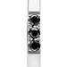 Isabel Bernard De la Paix Cecile pendientes de aro de oro blanco de 14 quilates con diamante negro 0.15 carat