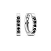 Isabel Bernard De la Paix Cecile 14 karat white gold hoop earrings | black diamond 0.19 ct