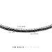 Isabel Bernard De la Paix Cecile pulsera tennis de oro blanco de 14 quilates con diamante negro 2.03 carat