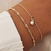 Isabel Bernard Belleville Luna 14 karaat gouden armband met zoetwaterparel