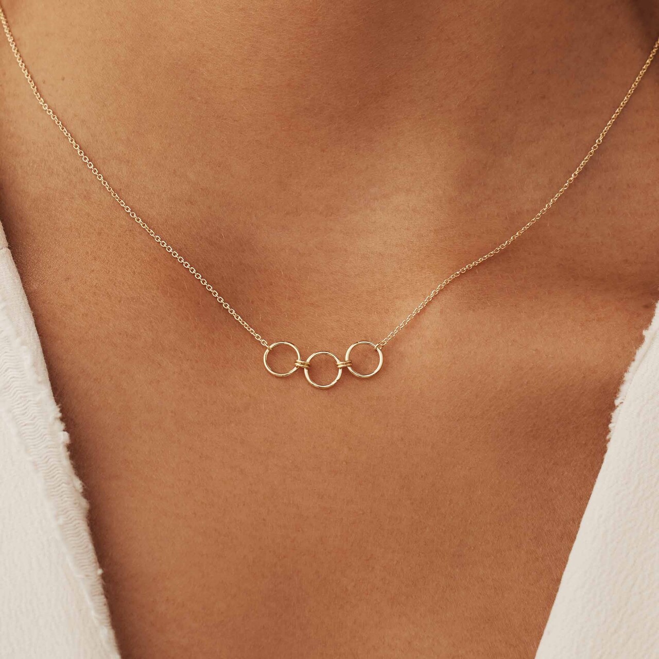 Isabel Bernard Belleville Anna 14 karat gold necklace with rings