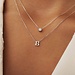 Isabel Bernard Saint Germain Chloé 14 karat white gold initial collier with letter