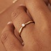 Isabel Bernard De la Paix Céline anello in oro 14 carati con diamanti 0.05 carati