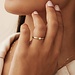 Isabel Bernard De la Paix Celesse anello in oro 14 carati con diamanti 0.07 carati