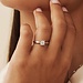 Isabel Bernard De la Paix Hanaé anel de ouro branco de 14 quilates com diamante 0.14 carat