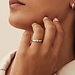 Isabel Bernard De la Paix Sybil anel de ouro branco de 14 quilates com diamante 0.10 carat