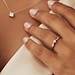 Isabel Bernard De la Paix Sybil anello in oro bianco 14 carati con diamanti 0.10 carati