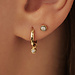 Isabel Bernard De la Paix Inaya clous d'oreilles en or 14 carats avec diamant 0.02 carat