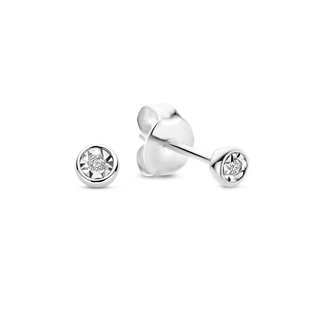 Isabel Bernard De la Paix Inaya14 karat white gold ear studs | diamond 0.02 ct