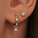 Isabel Bernard De la Paix Inaya14 karat white gold ear studs with diamond 0.02 carat