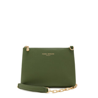 Isabel Bernard Honoré Misra green calfskin leather shoulder bag