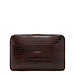 Isabel Bernard Honoré Caress croco brown calfskin leather laptop sleeve