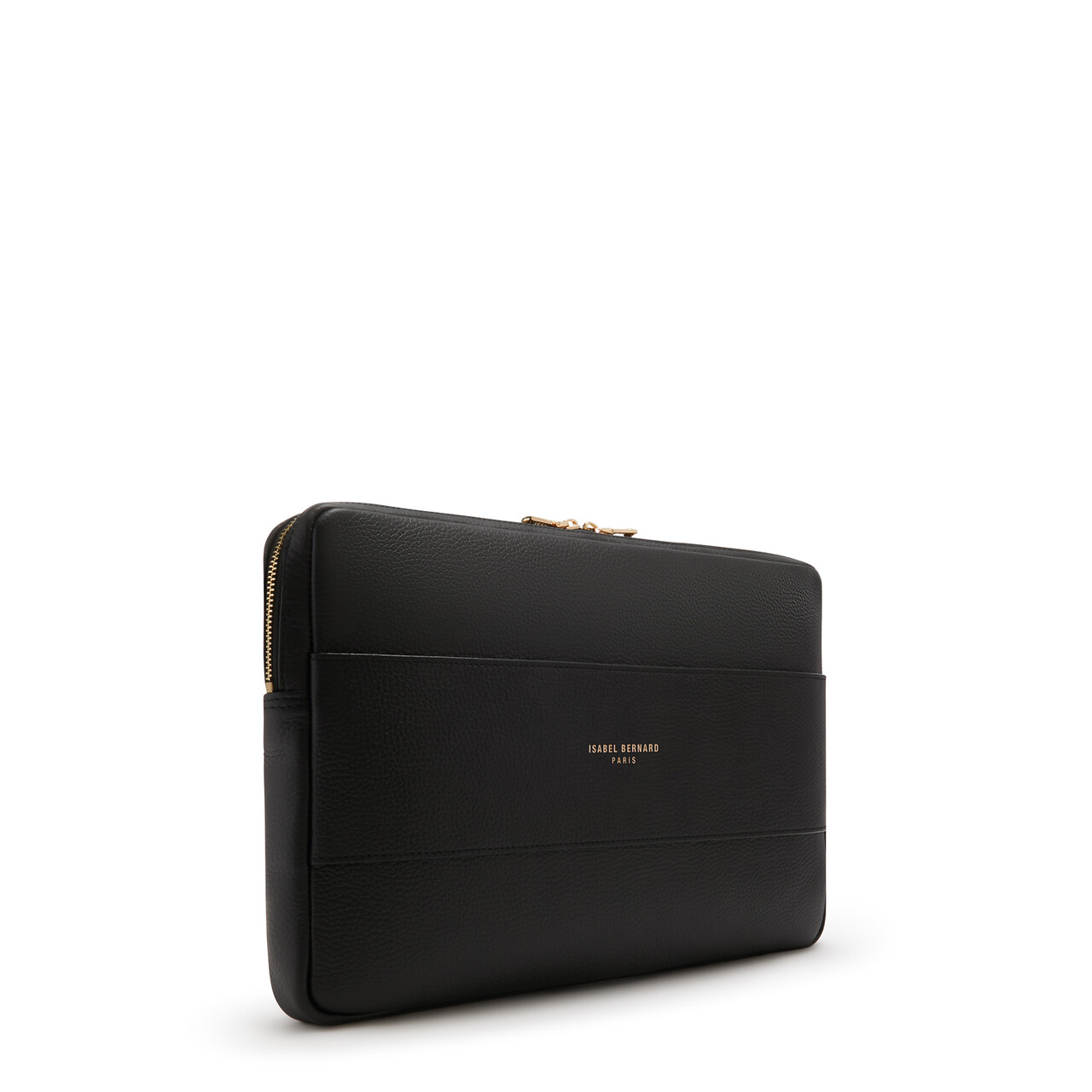 Isabel Bernard Honoré Caress black calfskin leather laptop sleeve