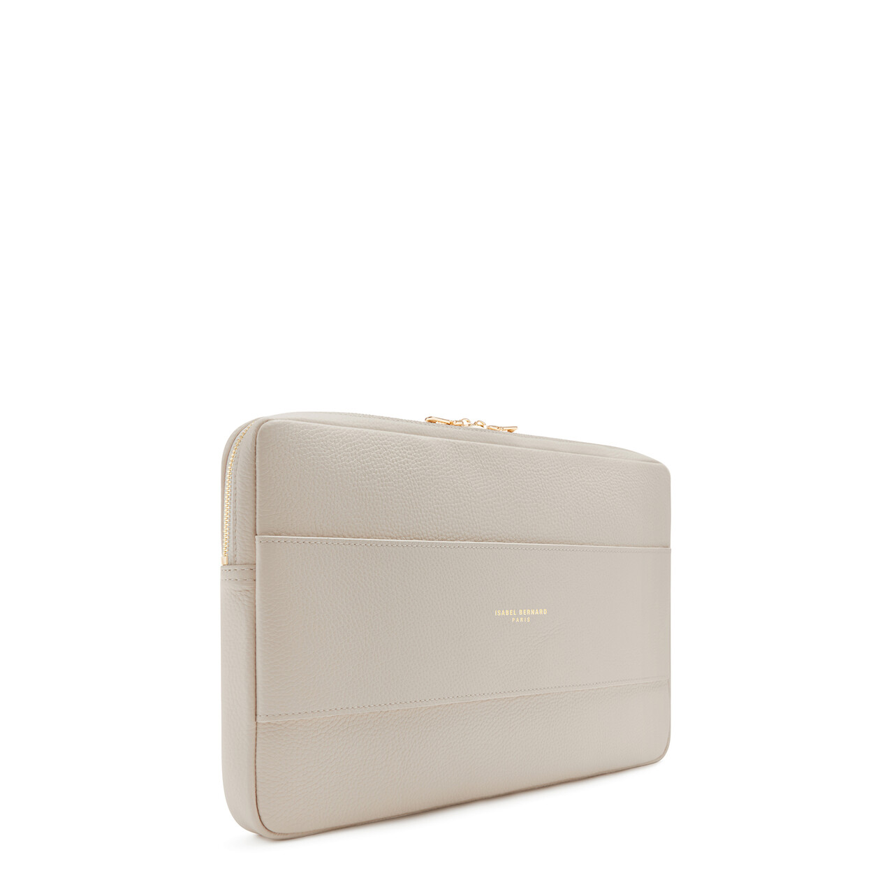 Isabel Bernard Honoré Caress cream calfskin leather laptop sleeve