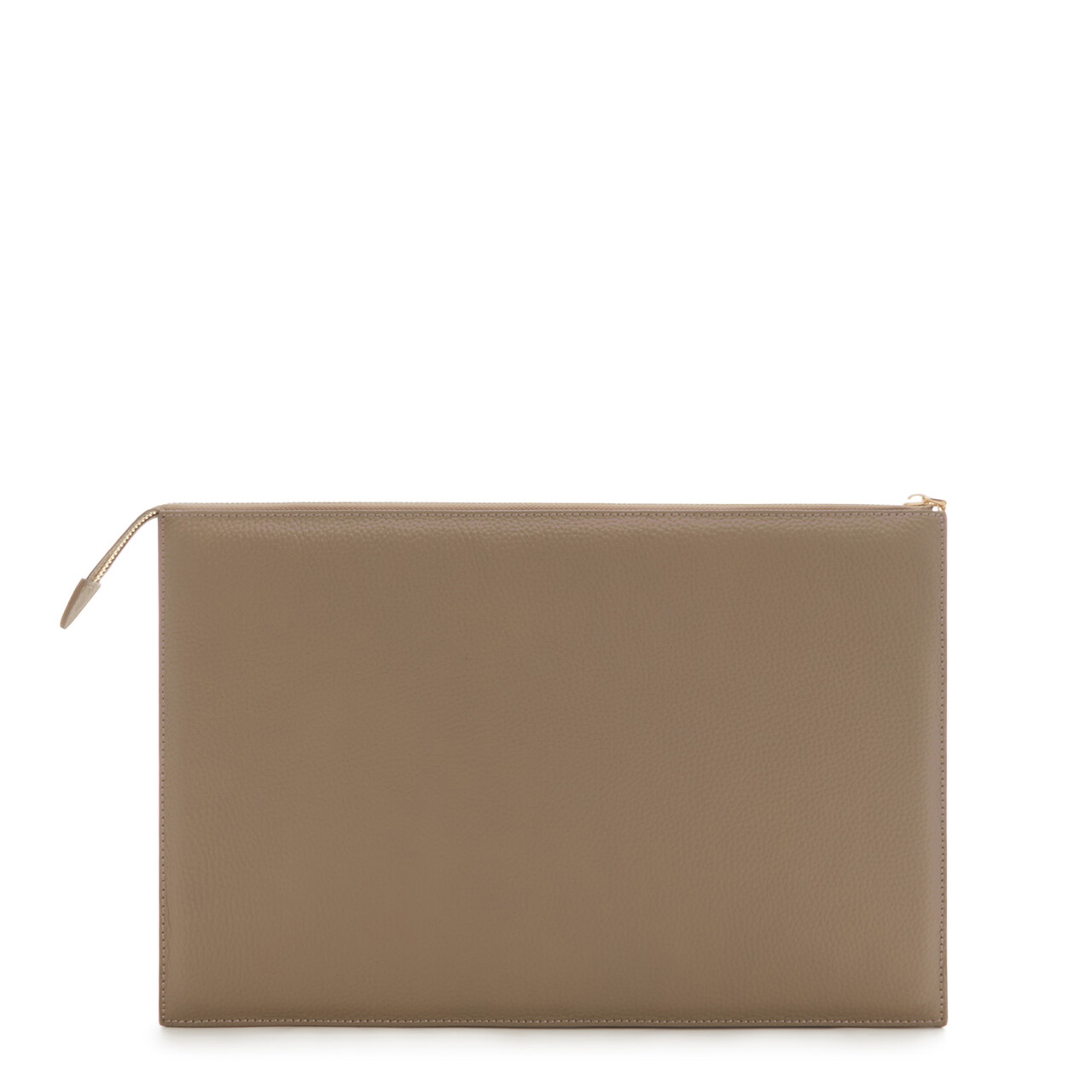 Isabel Bernard Honoré Cosette taupe braided calfskin leather laptop sleeve with shoulder strap