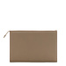 Isabel Bernard Honoré Cosette laptop sleeve in pelle di vitello intrecciato taupe con tracolla