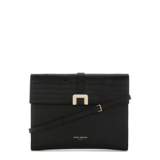 Isabel Bernard - trousse de toilette en cuir noir croco IB63014