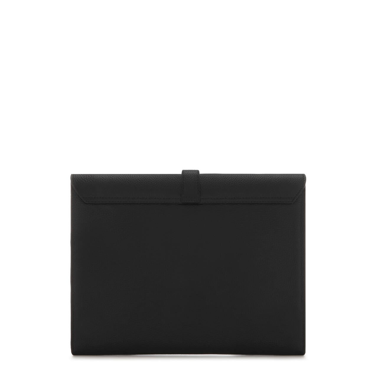 Isabel Bernard Honoré Clara black calfskin leather laptop sleeve with shoulder strap