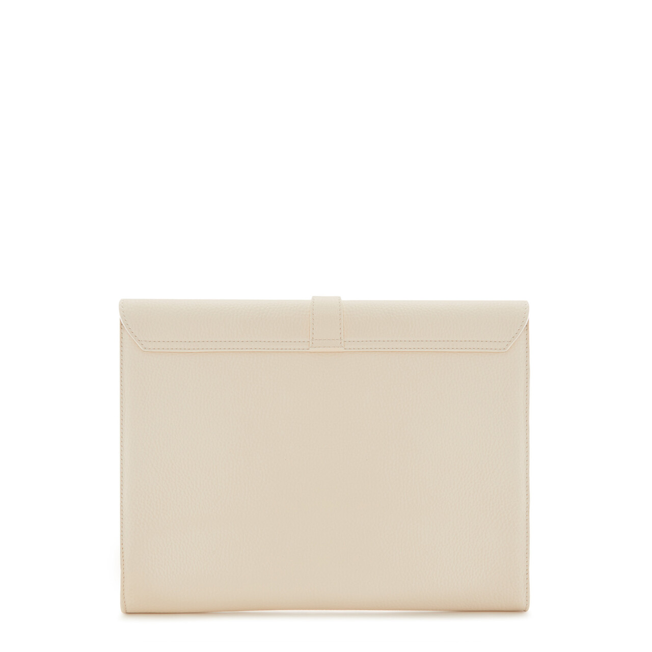 Isabel Bernard Honoré Clara cream calfskin leather laptop sleeve with shoulder strap