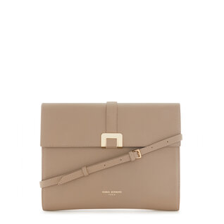 Isabel Bernard Honoré Clara laptop sleeve in pelle di vitello taupe