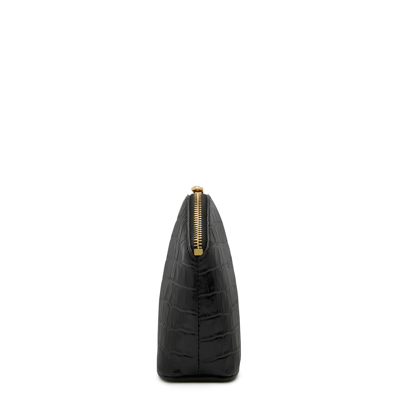 Isabel Bernard Honoré Brunelle croco black calfskin leather toiletry bag