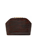 Isabel Bernard Honoré Brunelle croco brown calfskin leather toiletry bag