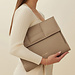 Isabel Bernard Honoré Caroline taupe braided calfskin leather laptop sleeve