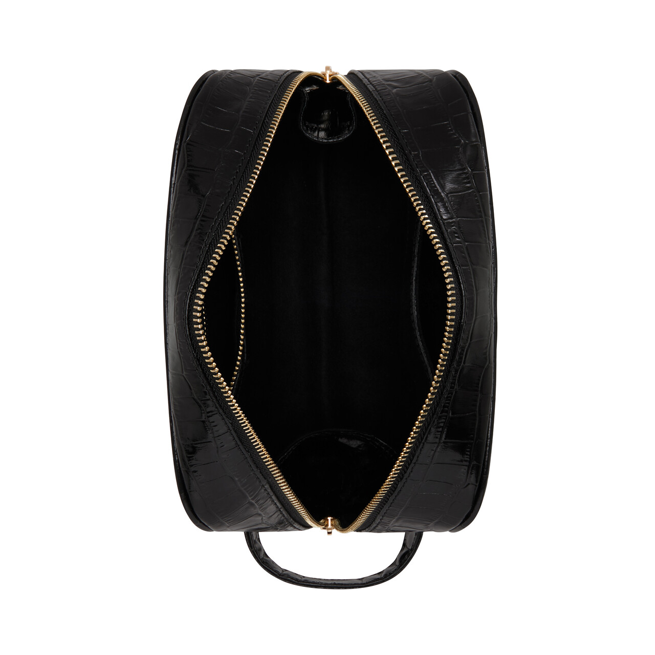Isabel Bernard Honoré Blaize croco black calfskin leather toiletry bag