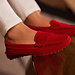 Isabel Bernard Vendôme Marie red suede moccasins